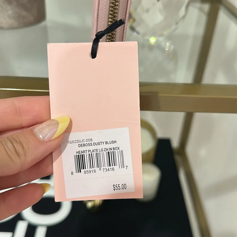 Juicy Couture Pink Textured Wallet with Gold Hardware